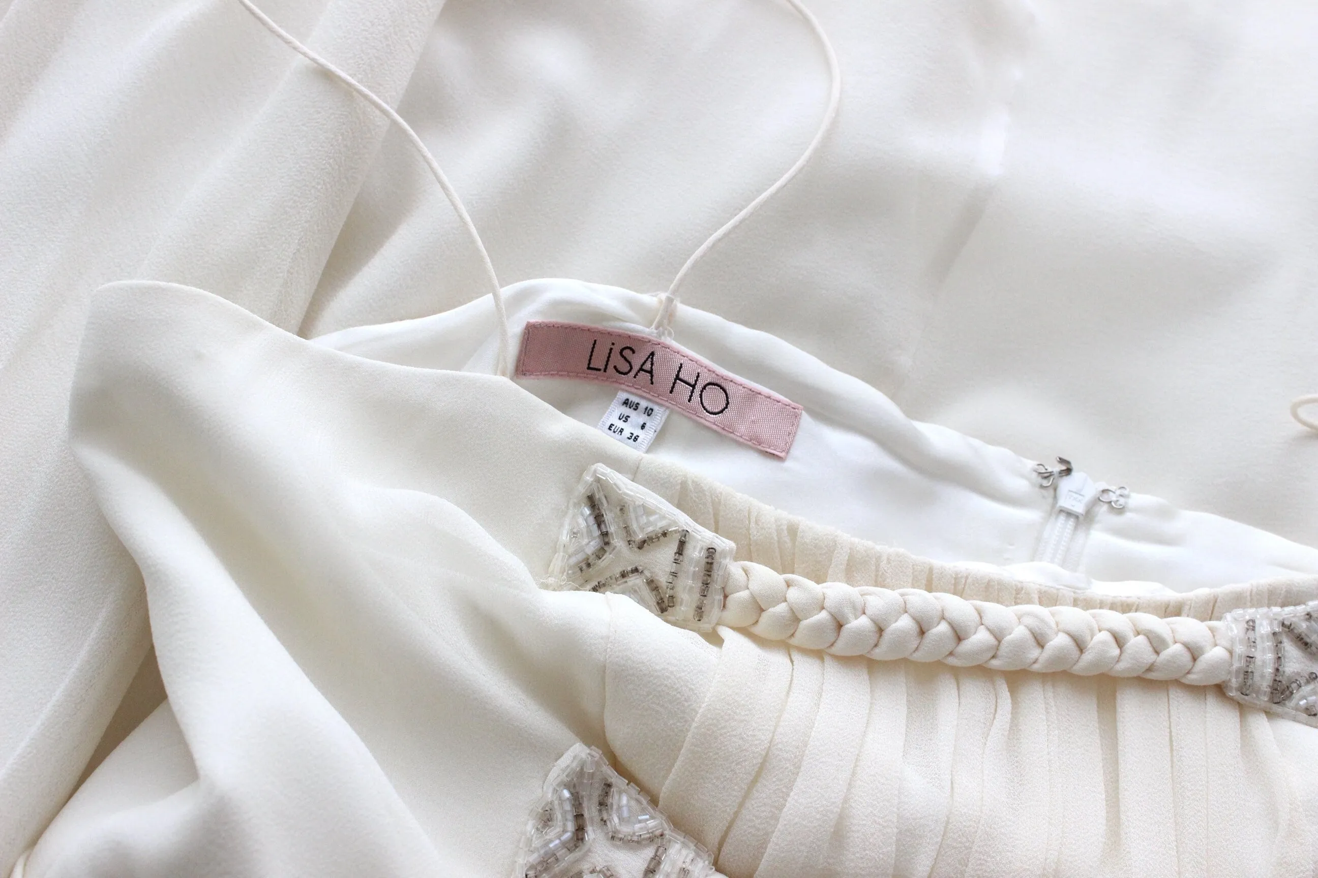 90s Lisa Ho Pure Silk Chiffon Spaghetti Strap Dress