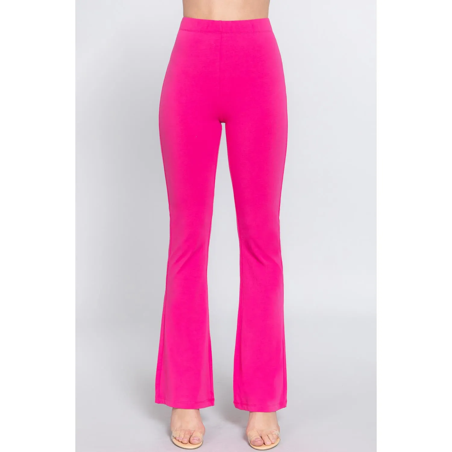 ACTIVE BASIC Waist Elastic Slim Flare Yoga Pants  🌟 Your Everyday Flex & Flair