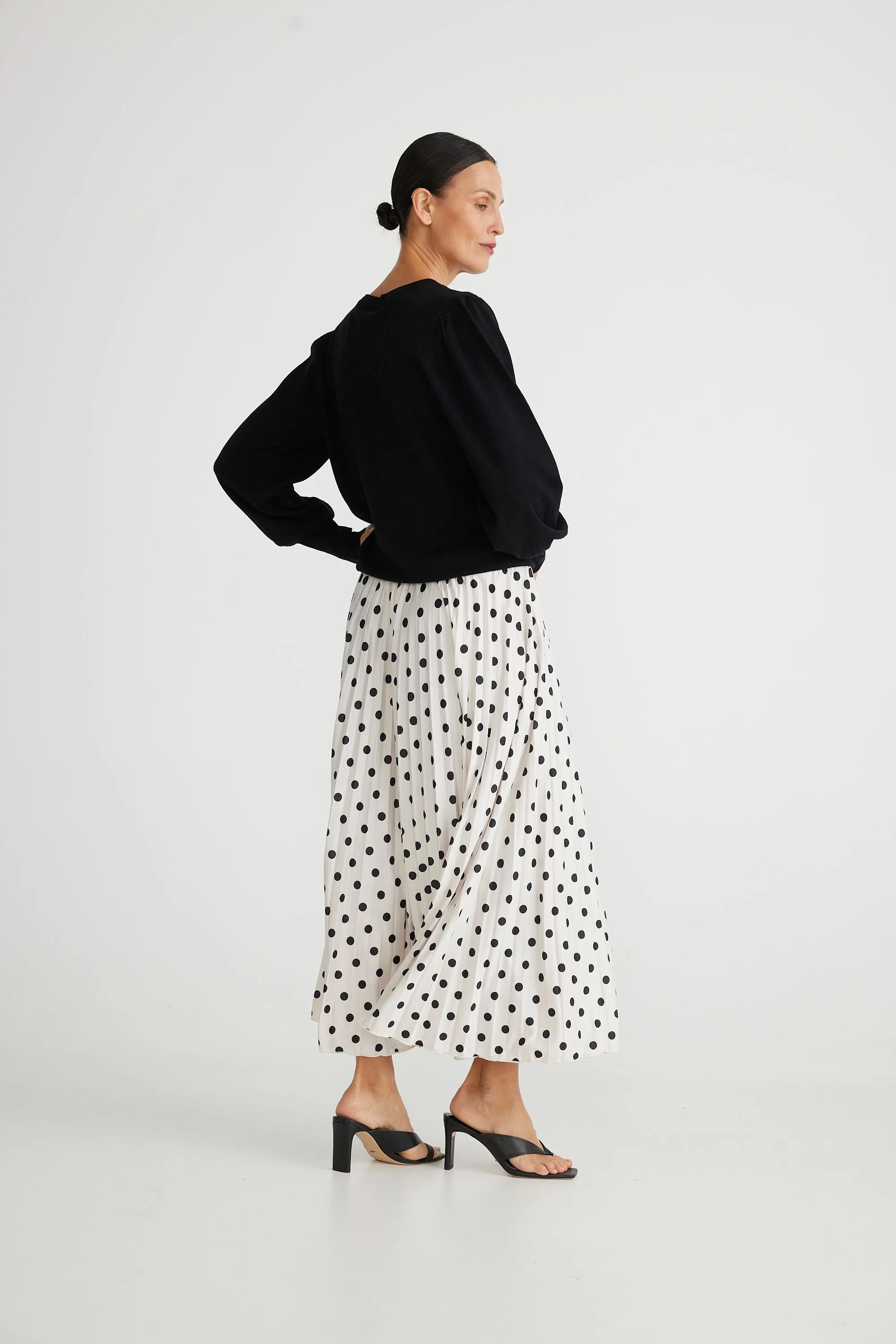 Alias pleated skirt polkadot