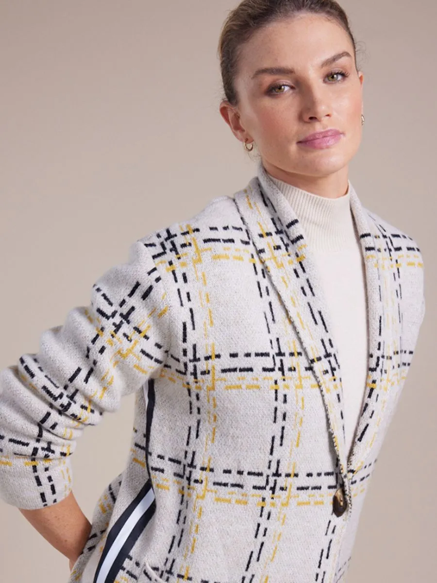 Brushed Check Coat