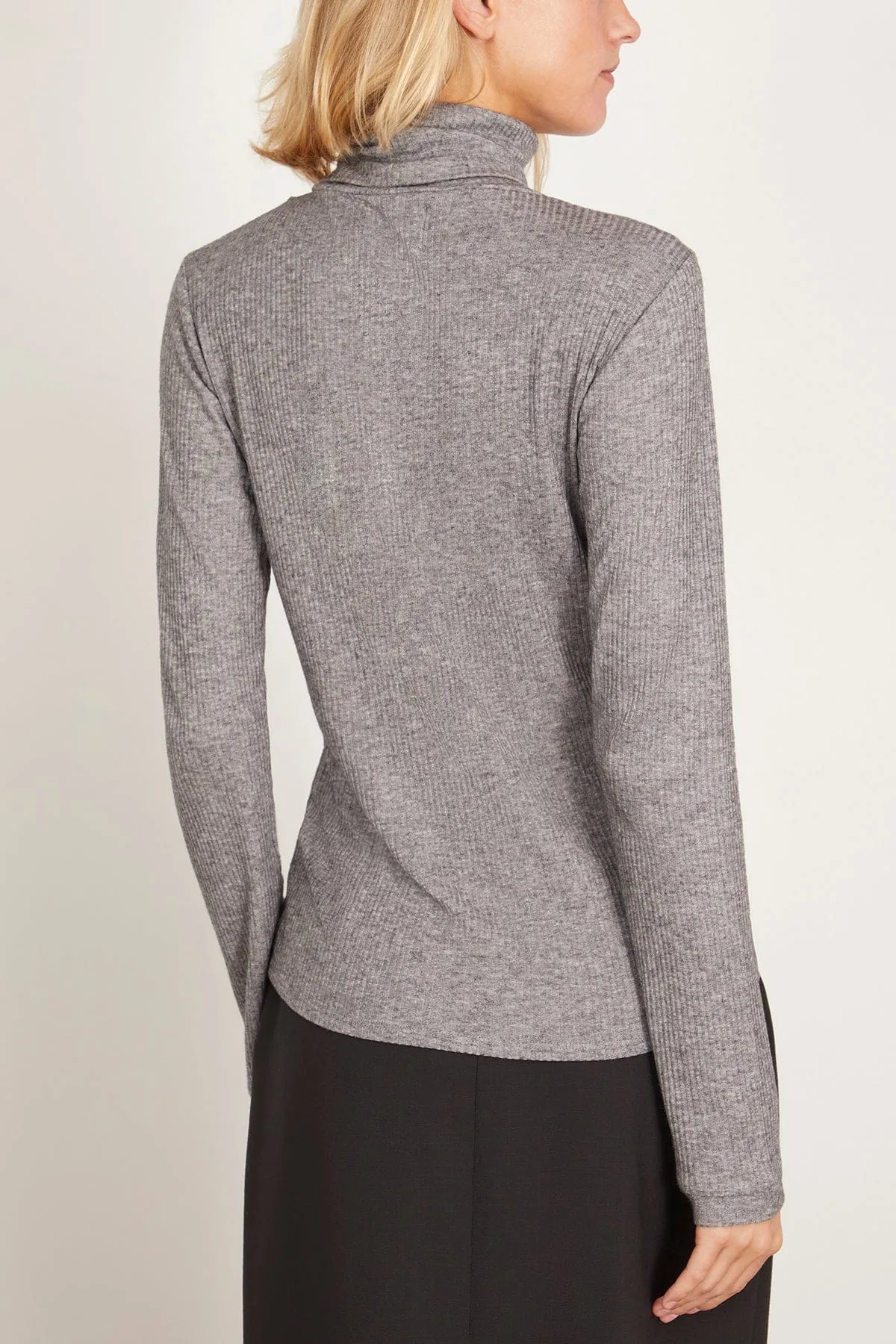 Gallinara Turtleneck T-Shirt in Grey Melange