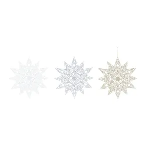 Glitter Hanging Snowflake Asst (48cm)