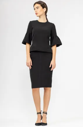 Peplum top with Ruffle Sleeves