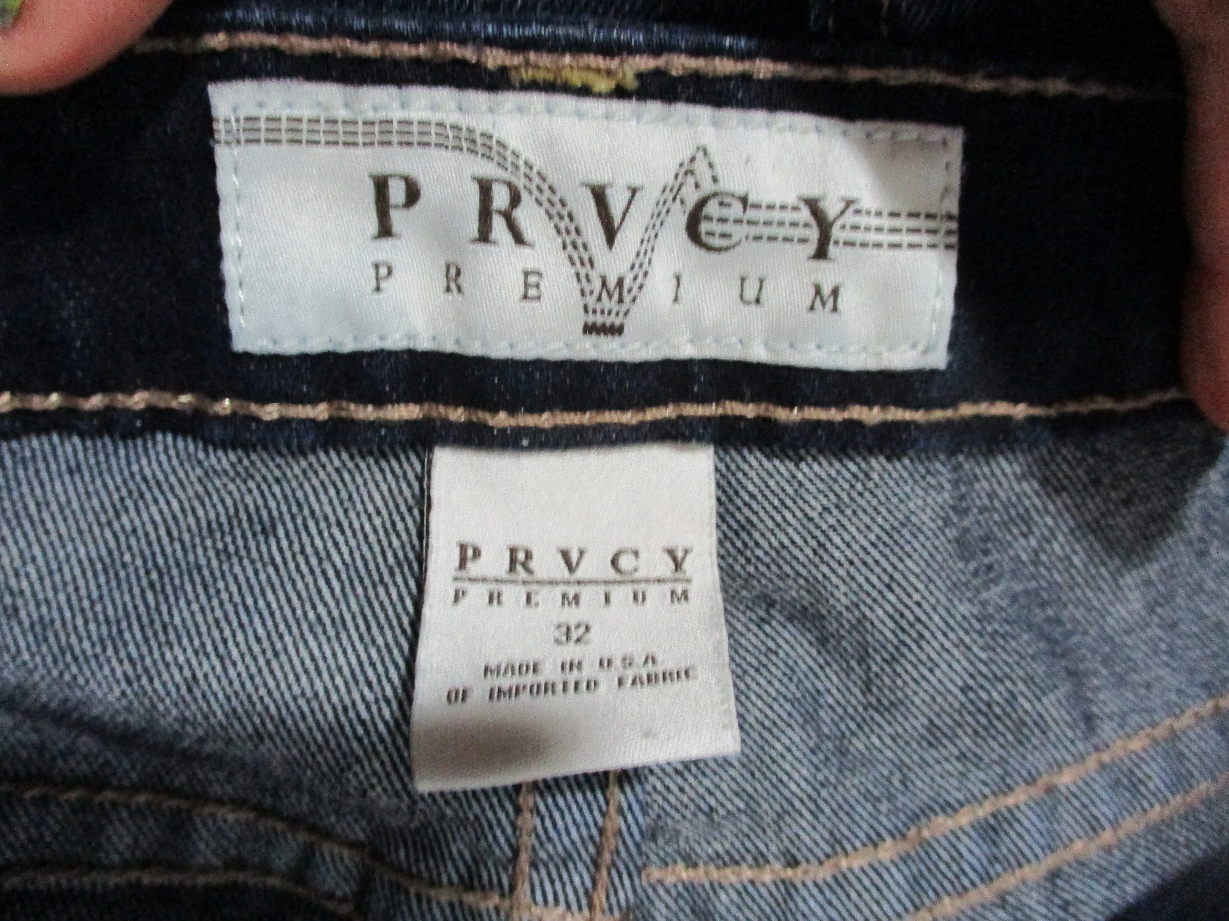 PRVCY PREMIUM JEANS USA Straight Leg Denim Dungarees PANTS BLUE 32